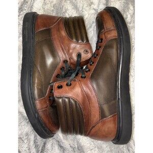 EUC Mens Karl Lagerfeld Paris Brown High-Top Sneakers Sz 12 M